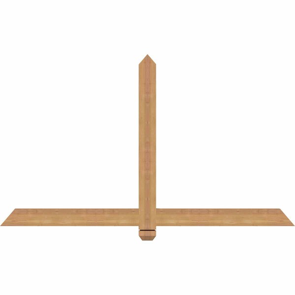 Ekena Millwork Eugene Smooth Timber Gable Bracket, Western Red Cedar, 60"W x 35"H x 1 1/2"D x 3 1/2"F, 14/12 Pitch GBW060X35X0204EUG00SWR - main